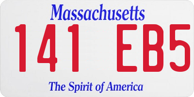 MA license plate 141EB5