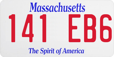 MA license plate 141EB6