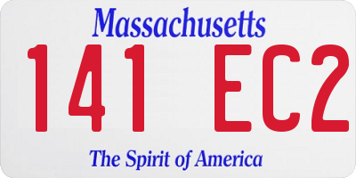 MA license plate 141EC2