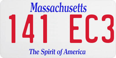 MA license plate 141EC3