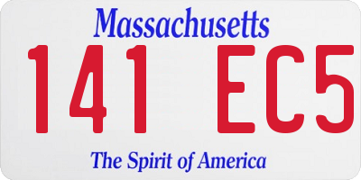 MA license plate 141EC5