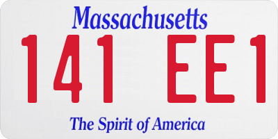MA license plate 141EE1
