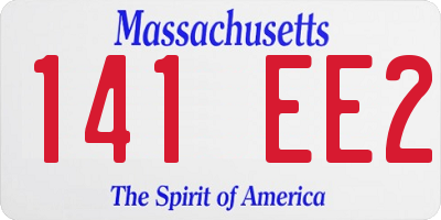 MA license plate 141EE2