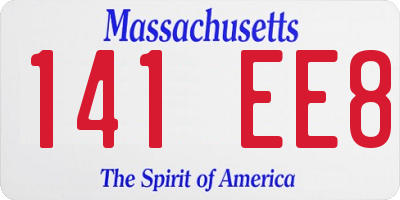 MA license plate 141EE8