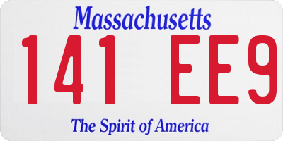 MA license plate 141EE9