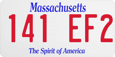 MA license plate 141EF2