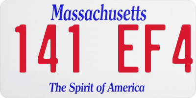 MA license plate 141EF4