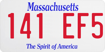 MA license plate 141EF5
