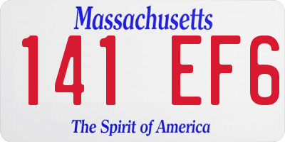 MA license plate 141EF6