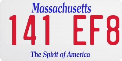 MA license plate 141EF8