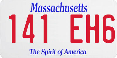 MA license plate 141EH6