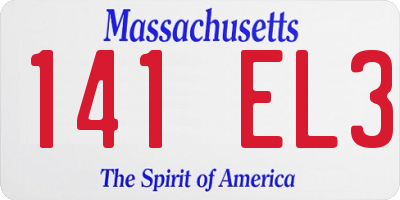 MA license plate 141EL3