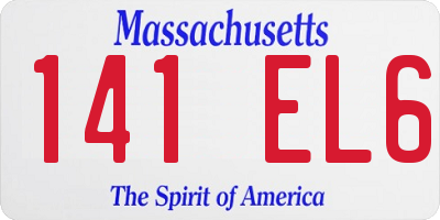 MA license plate 141EL6