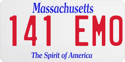 MA license plate 141EM0