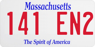 MA license plate 141EN2