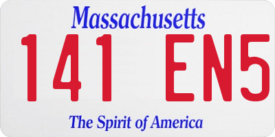 MA license plate 141EN5