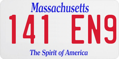 MA license plate 141EN9