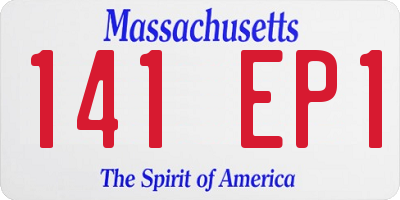 MA license plate 141EP1