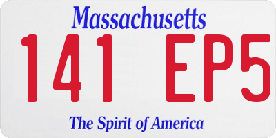 MA license plate 141EP5