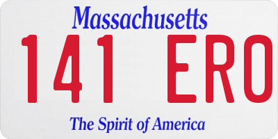 MA license plate 141ER0