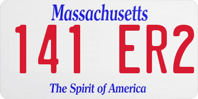 MA license plate 141ER2