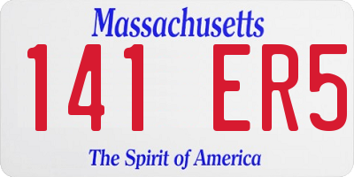 MA license plate 141ER5