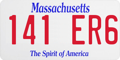 MA license plate 141ER6