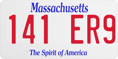 MA license plate 141ER9