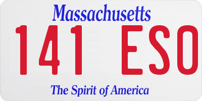 MA license plate 141ES0