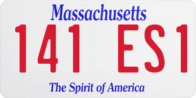 MA license plate 141ES1