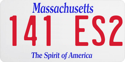 MA license plate 141ES2