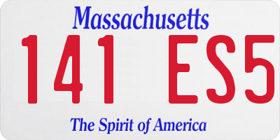 MA license plate 141ES5