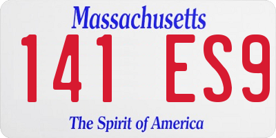 MA license plate 141ES9