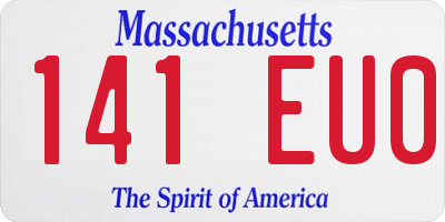 MA license plate 141EU0