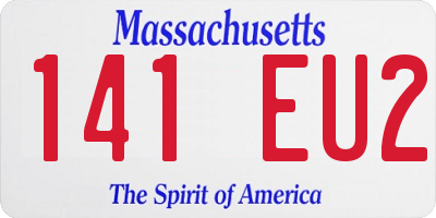 MA license plate 141EU2