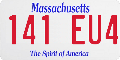 MA license plate 141EU4
