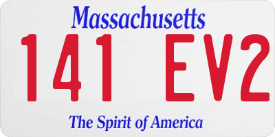 MA license plate 141EV2