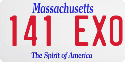 MA license plate 141EX0