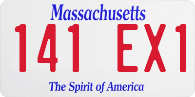 MA license plate 141EX1
