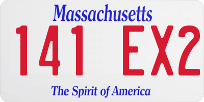MA license plate 141EX2