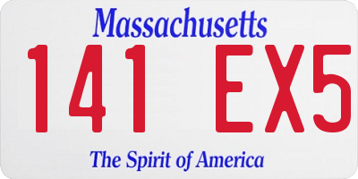 MA license plate 141EX5