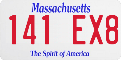 MA license plate 141EX8