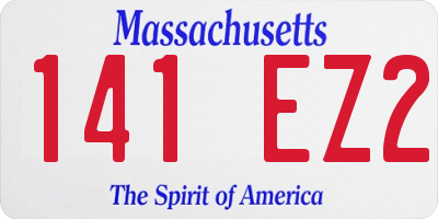 MA license plate 141EZ2