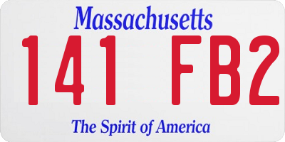 MA license plate 141FB2