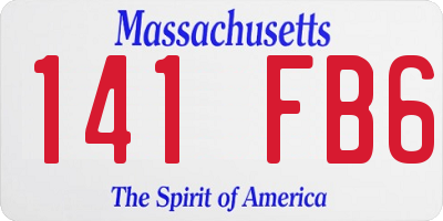 MA license plate 141FB6