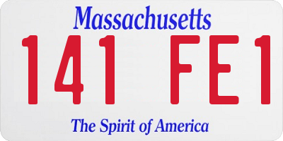 MA license plate 141FE1