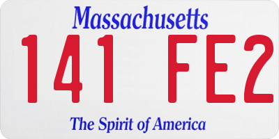 MA license plate 141FE2