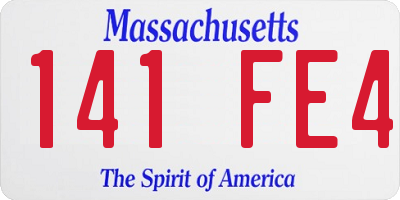 MA license plate 141FE4