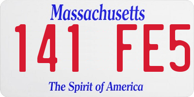 MA license plate 141FE5