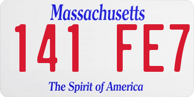 MA license plate 141FE7